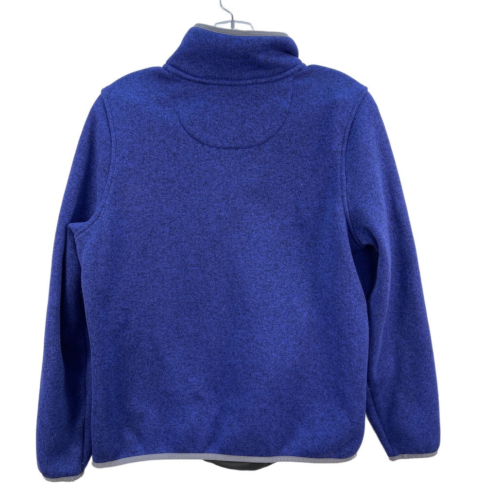 Vintage L.L Bean Blue Fleece Pullover Sweater Medium Petite - Picture 2 of 5